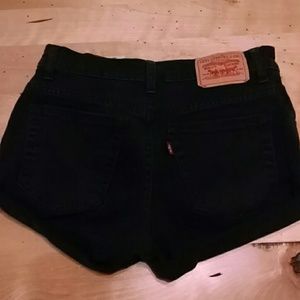 Black high waisted shorts