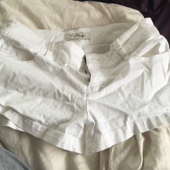 Guess white shorts