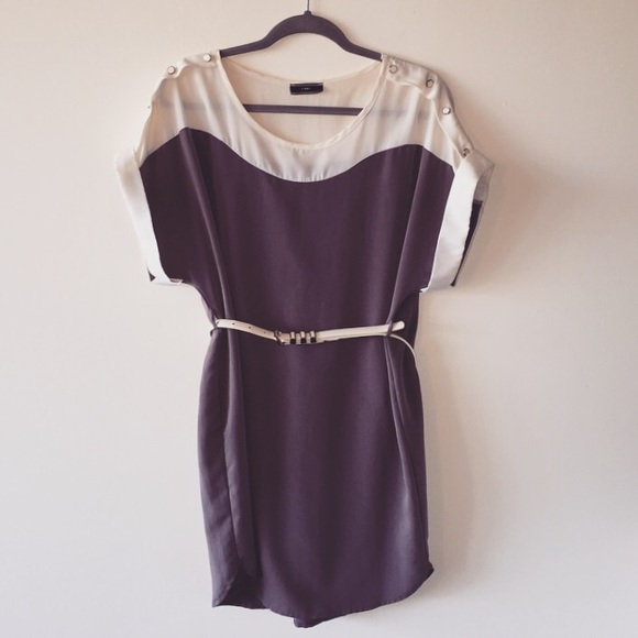 Dresses | Greycream Dress W White And Gold Belt | Poshmark Dresses | Greycream Dress W White And Gold Belt | Poshmark