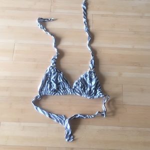 Animal print bikini top