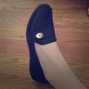 Coach Loafers, Black with Gold, Like New