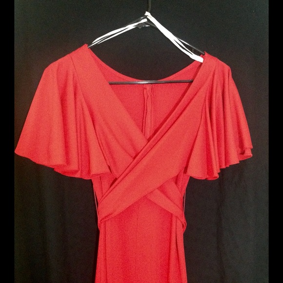 Stunning Vntg 50s/60s handmade dress.  Very long. - Picture 2 of 4
