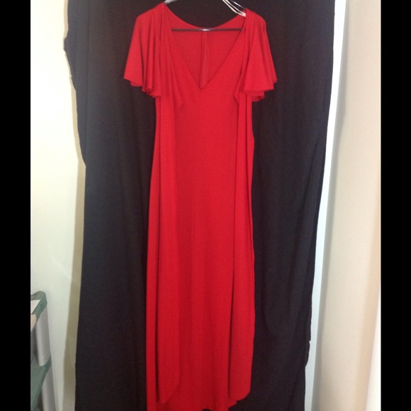 Stunning Vntg 50s/60s handmade dress.  Very long. - Picture 4 of 4