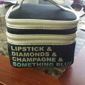 Betsey Johnson Something Blue makeup bag