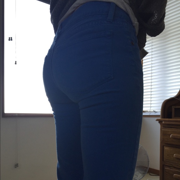 J. Crew Blue Toothpick Pants W27 - Picture 2 of 4