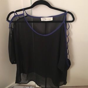 Vintage Havana Sheer black blouse