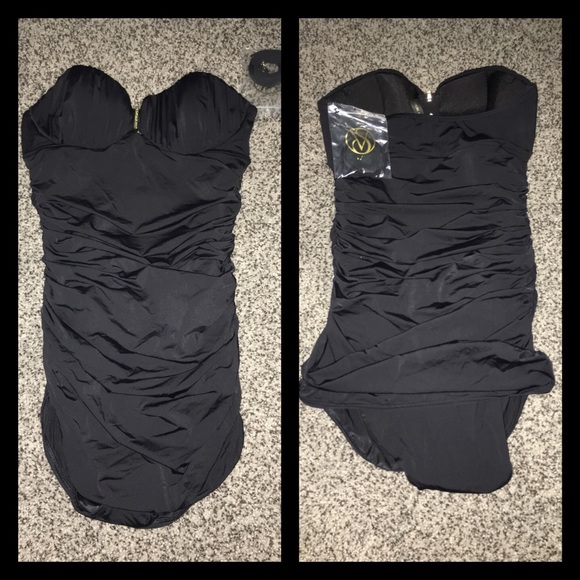 Victoria Secret Black One Piece Swimsuit NWT - Picture 3 of 3