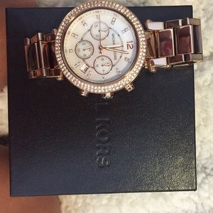 Michael Kors Parker Chronograph Rosegold watch