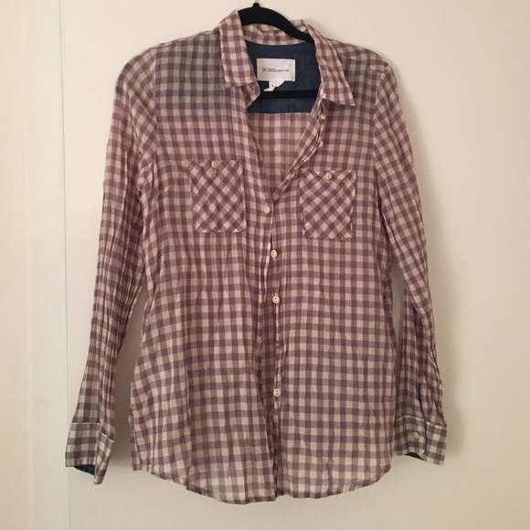 Bcbgeneration checkered button down
