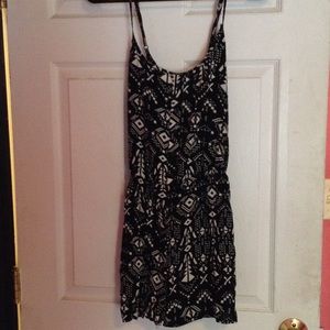 Black and white romper