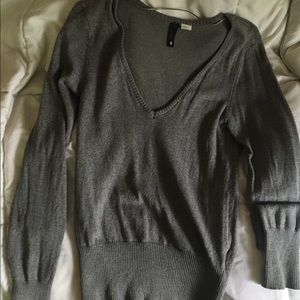 Dark Grey V-Neck Sweater