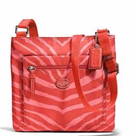 Coach Orange Zebra Crossbody Bag