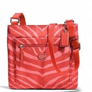 Coach Orange Zebra Crossbody Bag