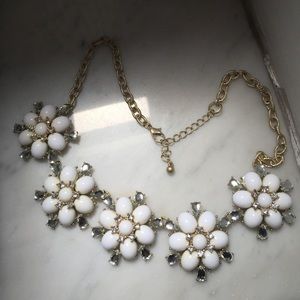 Anthropologie White Flower Choker