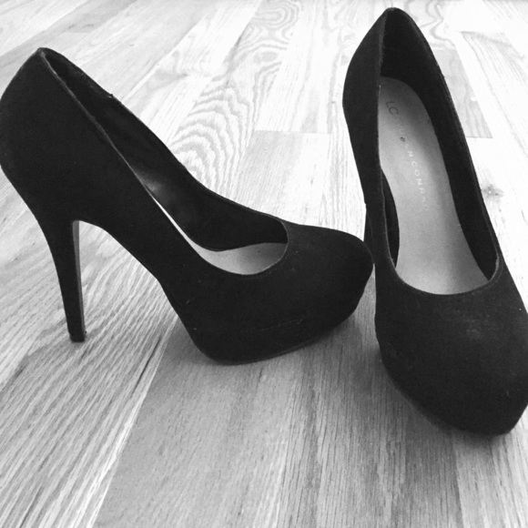 LC Platform Black Heels - never worn!
