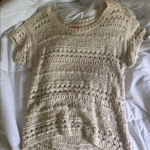 Cream knit top
