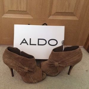 ALDO Tan Suede Booties