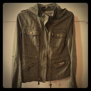 Green utility jacket