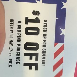 Pink $10 off coupon