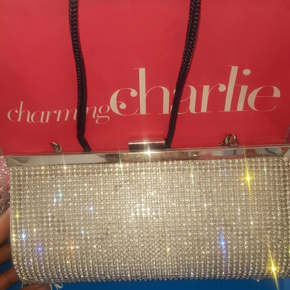 Dimond silver clutch