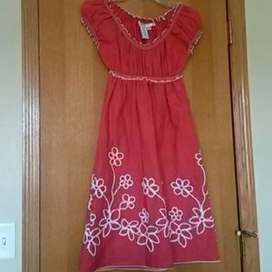 Max Studio orange embroidered dress