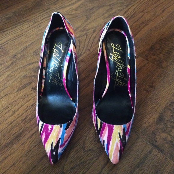 Lust for life calf hair heels