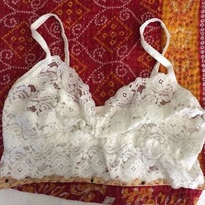 Flawless white lace bralette