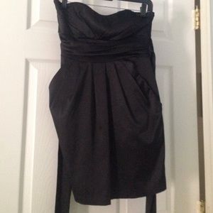 Black mini dress with pockets