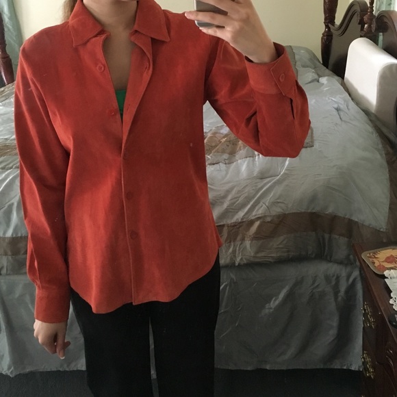 Suede burnt orange jacket