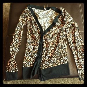 Cheetah print cardigan