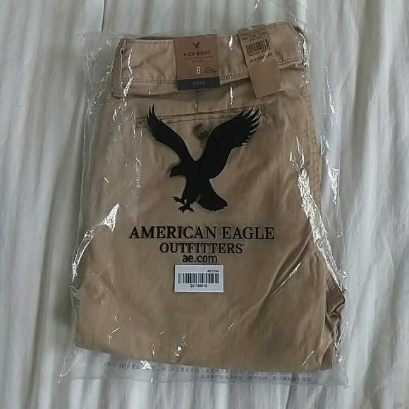 American Eagle Kick Boot Khaki Pants