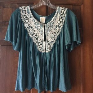 Anthropologie crocheted shell