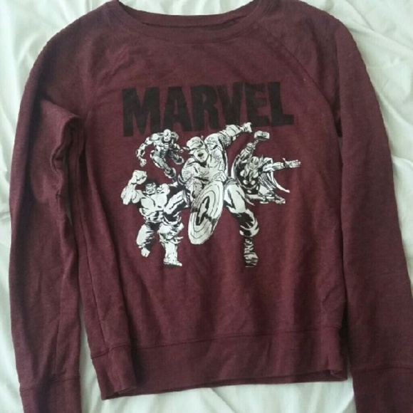 maroon marvel sweatshirt