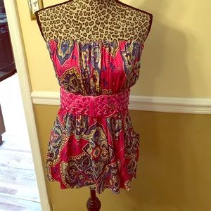 Sky Strapless Top-Multi color