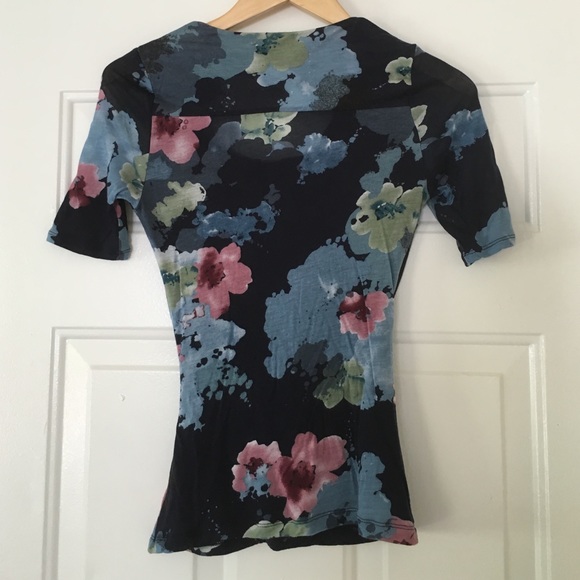 💔SOLD💔 Anthropologie floral top Deletta Size XS - Picture 3 of 4
