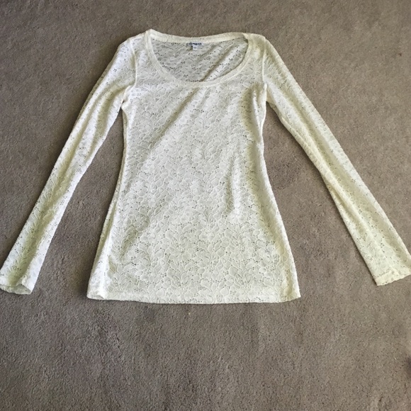 Express long sleeve lace top