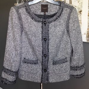 The Limited TWEED 3/4 Sleeve Blazer