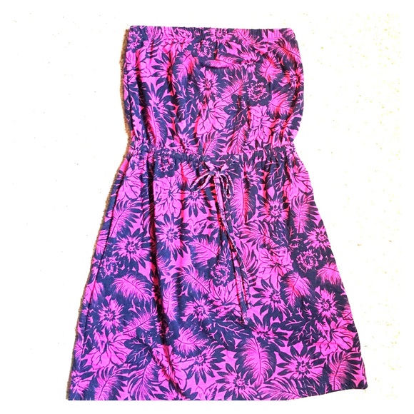 Strapless Floral Sun Dress