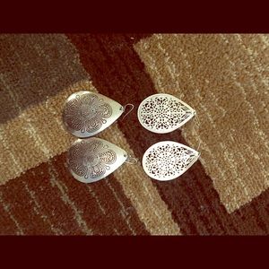 Two pairs of silver earrings