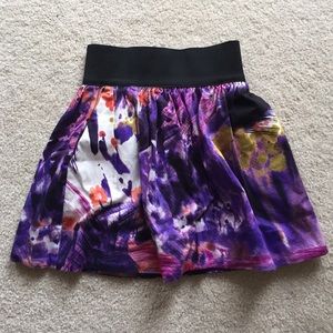 Aqua Watercolor Skirt