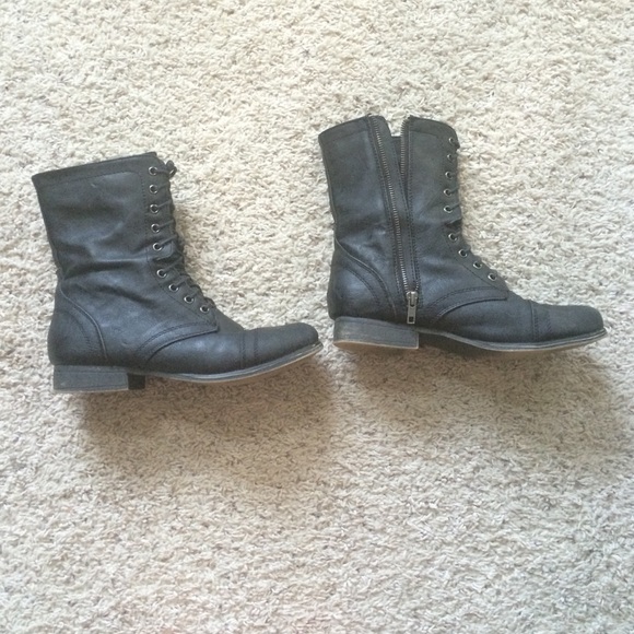 Black, Madden Girl combat boots