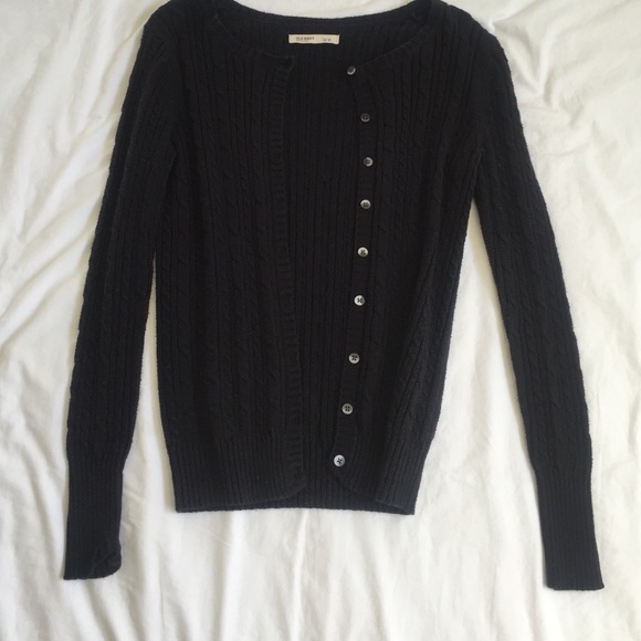 black cable knit sweater