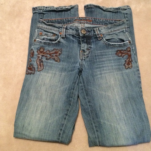 American Eagle Stretch Boot Embellished Jeans