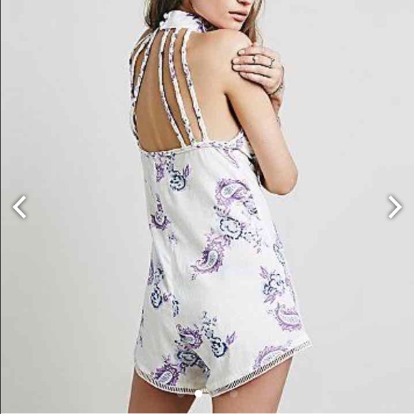 Free People Paisley Romper - Picture 3 of 4