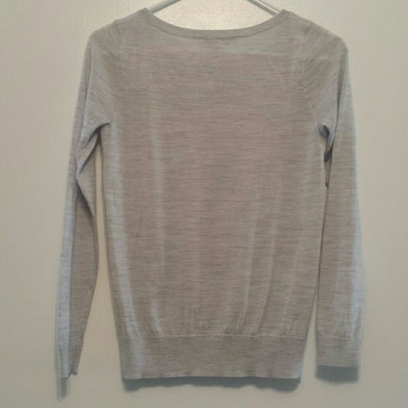 Ann Taylor Loft Petite Lightweight Top (pale grey) - Picture 3 of 4