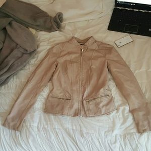 Express Pastel Pink Faux Leather Jacket