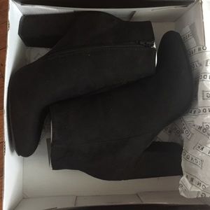 Suede Black Ankle Boots