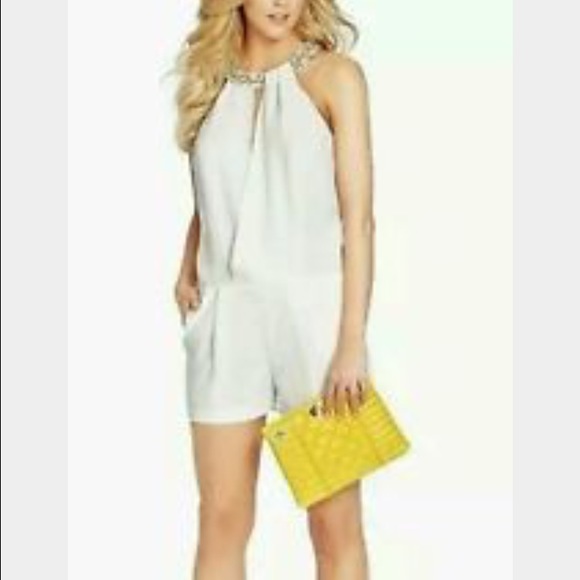 Amazing romper with beaded necklace