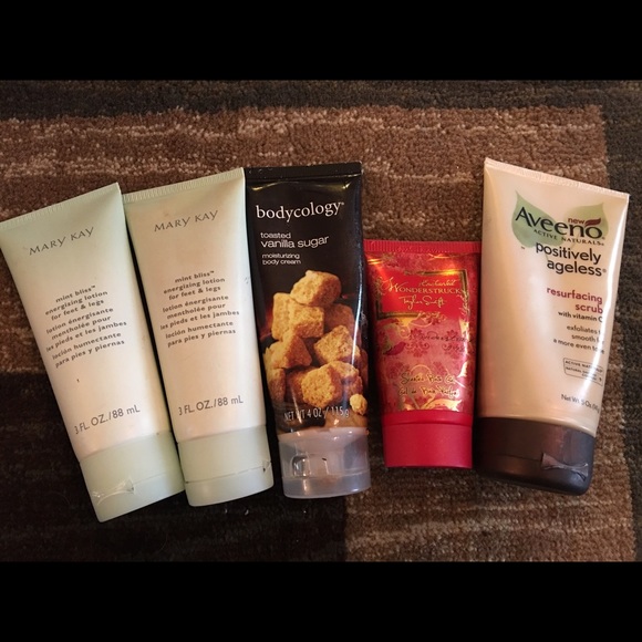 A lot of lotions all of them almost full