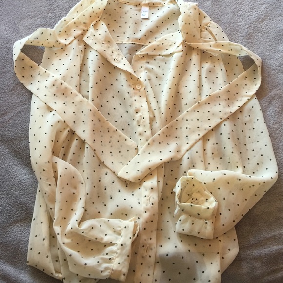 American apparel chiffon button up blouse